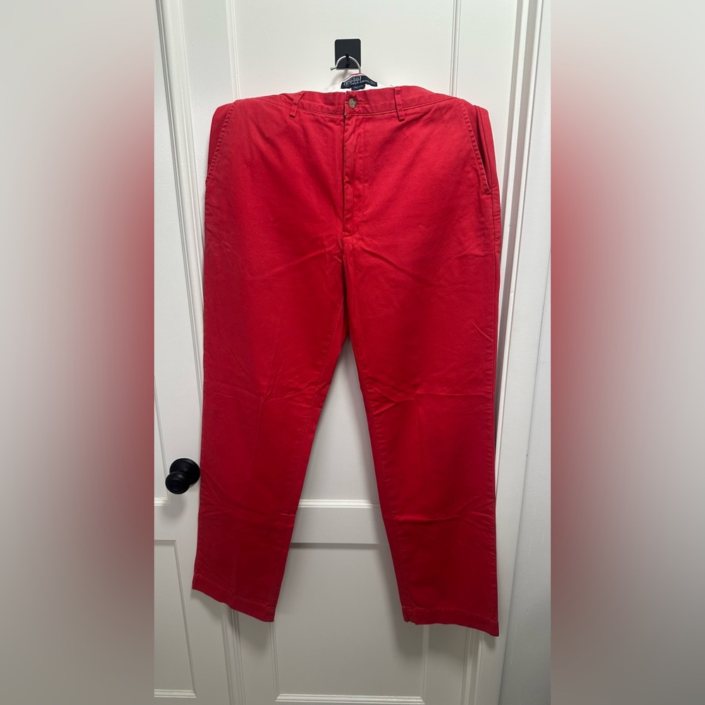 Ralph Lauren Men's Bold Red Chinos 36x34